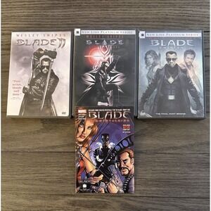 Blade Trilogy 3 DVD Set Wesley Snipes  +‎  **Marvel Blade Nightstalking Comic**